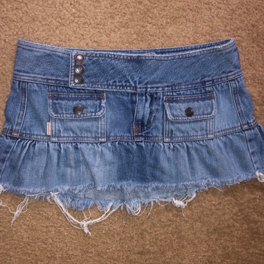 Hollister mini skirt. Factory frayed.